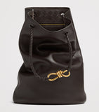 Bottega Veneta Andiamo leather backpack with gold-tone hardware (British brand)