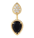 Boucheron Serpent Bohème stud earring yellow gold diamond onyx, imported from the UK