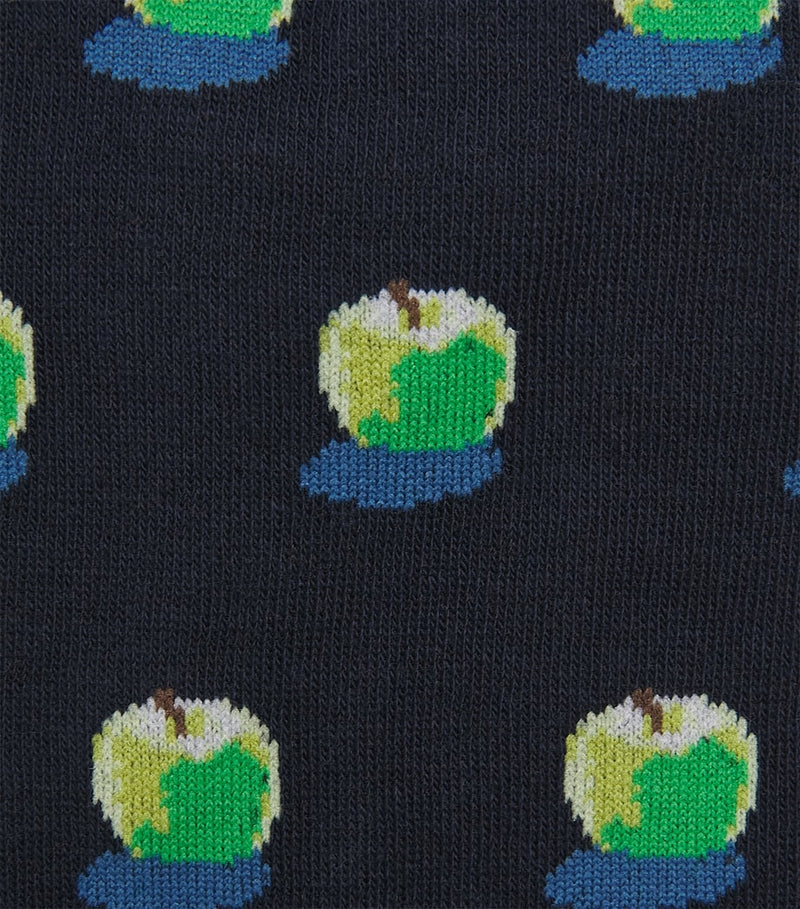 Paul Smith organic cotton socks with apple pattern - British product