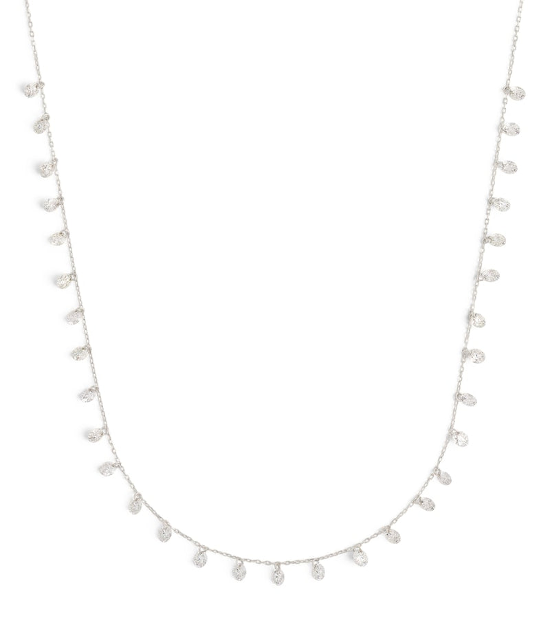 Persée white gold diamond necklace with 31 stones - British product