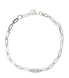 Suzanne Kalan white gold diamond large block chain bracelet - British product