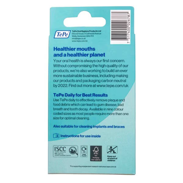 TePe interdental brush 0.7mm ISO Size 4 (British brand)