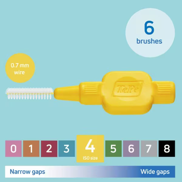 TePe interdental brush 0.7mm ISO Size 4 (British brand)