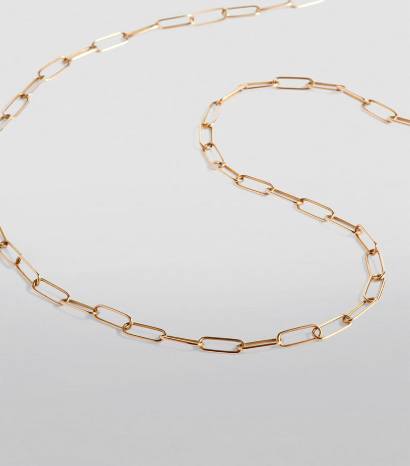 Annoushka yellow gold long mini cable chain necklace, imported from the UK