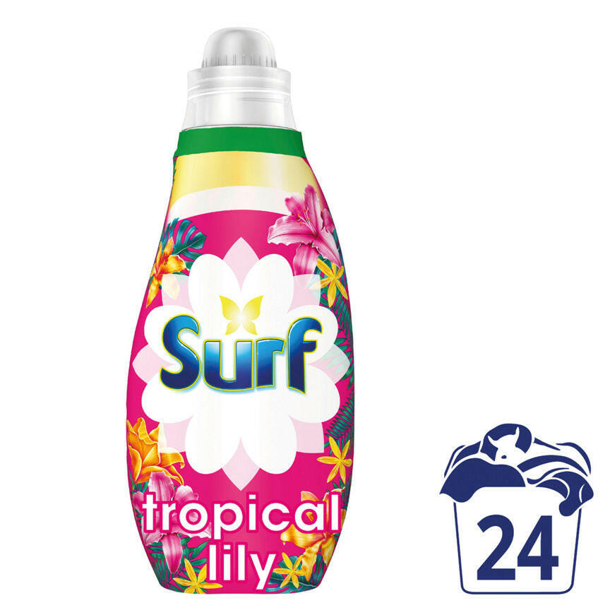 Surf Tropical Lily Concentrated Liquid Laundry Detergent 24 Washes General Household ASDA