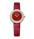 Chopard L'Heure du Diamant rose gold diamond carnelian watch 26mm (British brand)