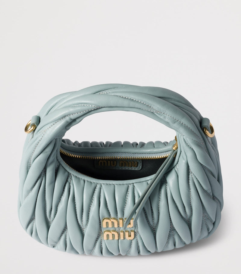 Miu Miu Wander matelassé leather top-handle bag (British brand)