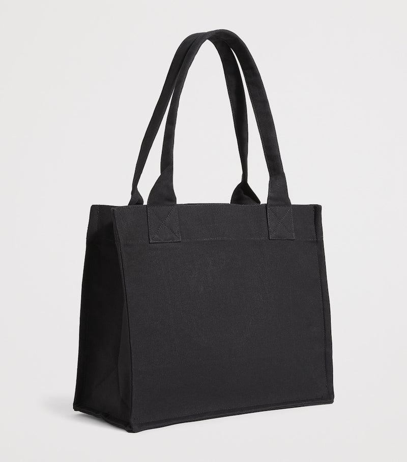 GANNI large recycled cotton tote bag with slogan, imported from the UK