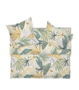 King Duvet Cover with All-Over Hand-Painted Palm Leaf Print, Approximately 230cm x 220cm