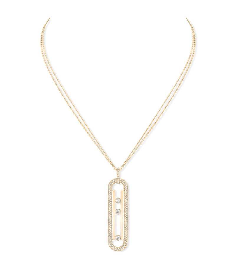 Messika yellow gold and diamond necklace 1.15ct - British product