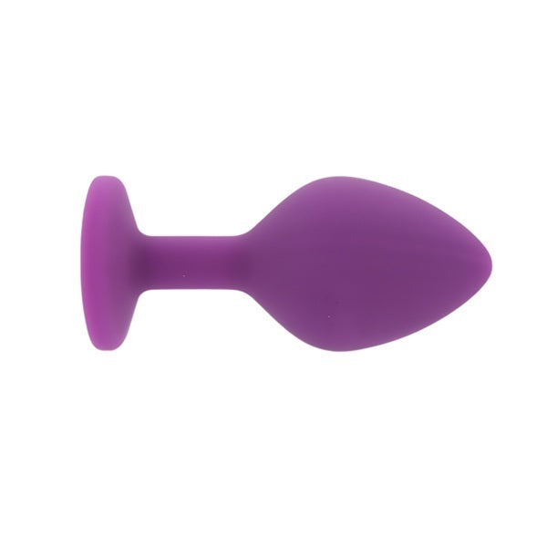 Loving Joy purple silicone butt plug medium, imported from the UK