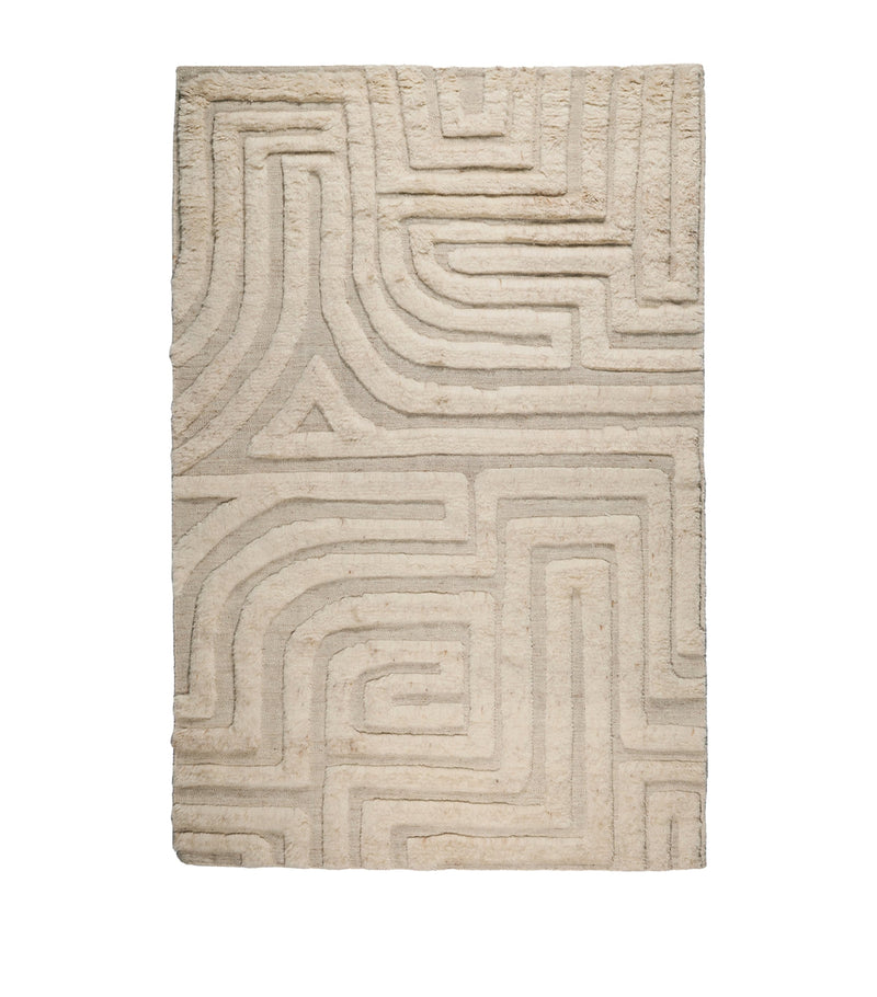 The Rug Company Wool Folk Ivory rug 2.74m x 1.83m (British brand)