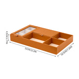 Livingandhome brown PU leather jewellery box storage (British brand)