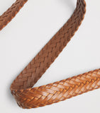 Elliot Rhodes handwoven braided leather belt 3.5cm, imported from the UK