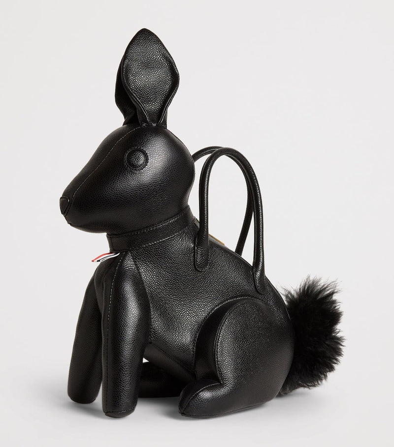 Thom Browne leather rabbit top-handle bag, imported from the UK