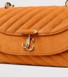 Jimmy Choo small quilted suede Curve cross-body bag, UK version