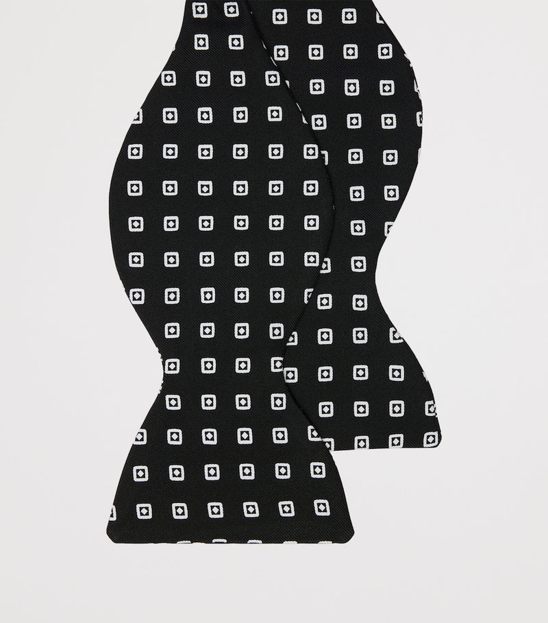 Dunhill printed mulberry silk bow tie - British product