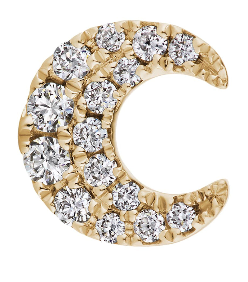 Maria Tash diamond moon stud earring 5.5mm (British brand)