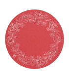 Chilewich round placemat with wreath design, 38cm diameter - British product