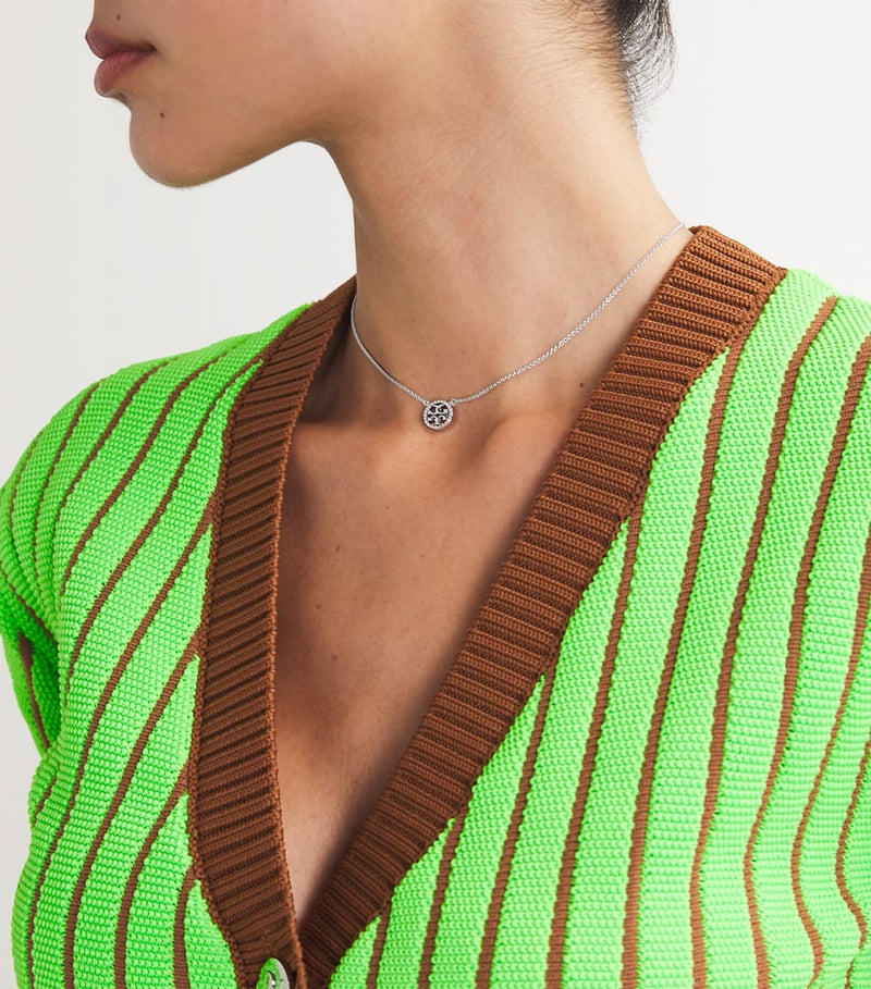 Tory Burch Miller Pavé pendant necklace with crystal trims - British product