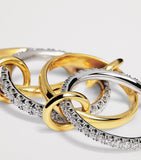 Spinelli Kilcollin mixed gold diamond ring size 6.5 - British product