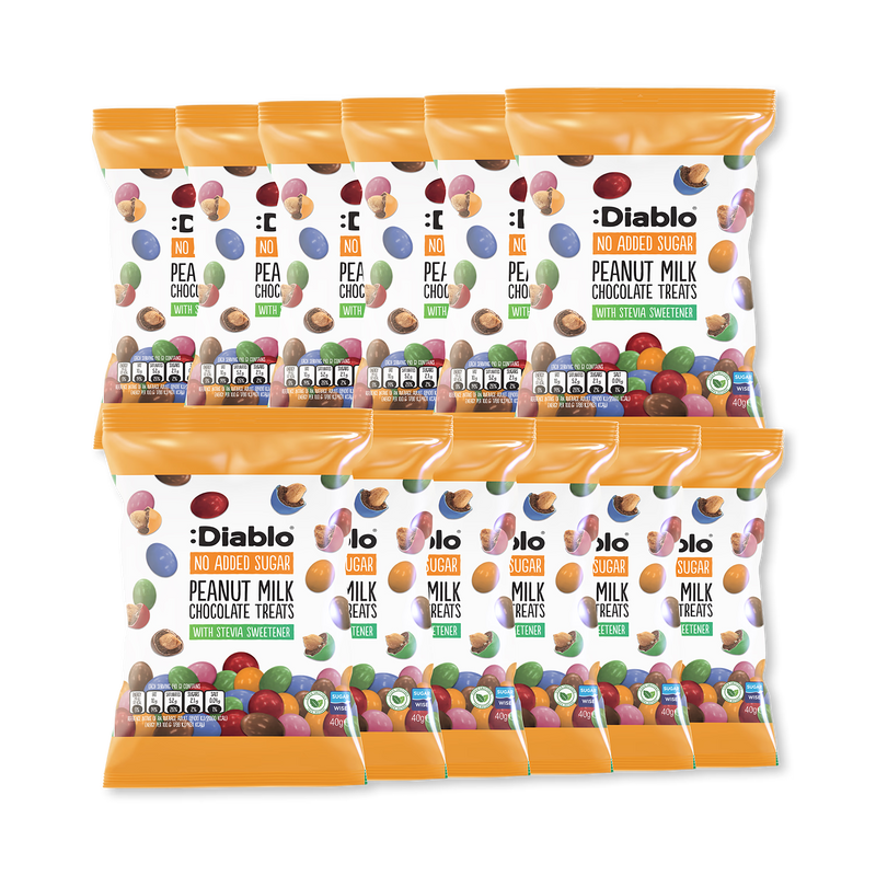 Diablo no added sugar chocolate peanut treats 40g pack, UK version