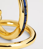 Spinelli Kilcollin yellow gold and sapphire Pyrus ring, imported from the UK