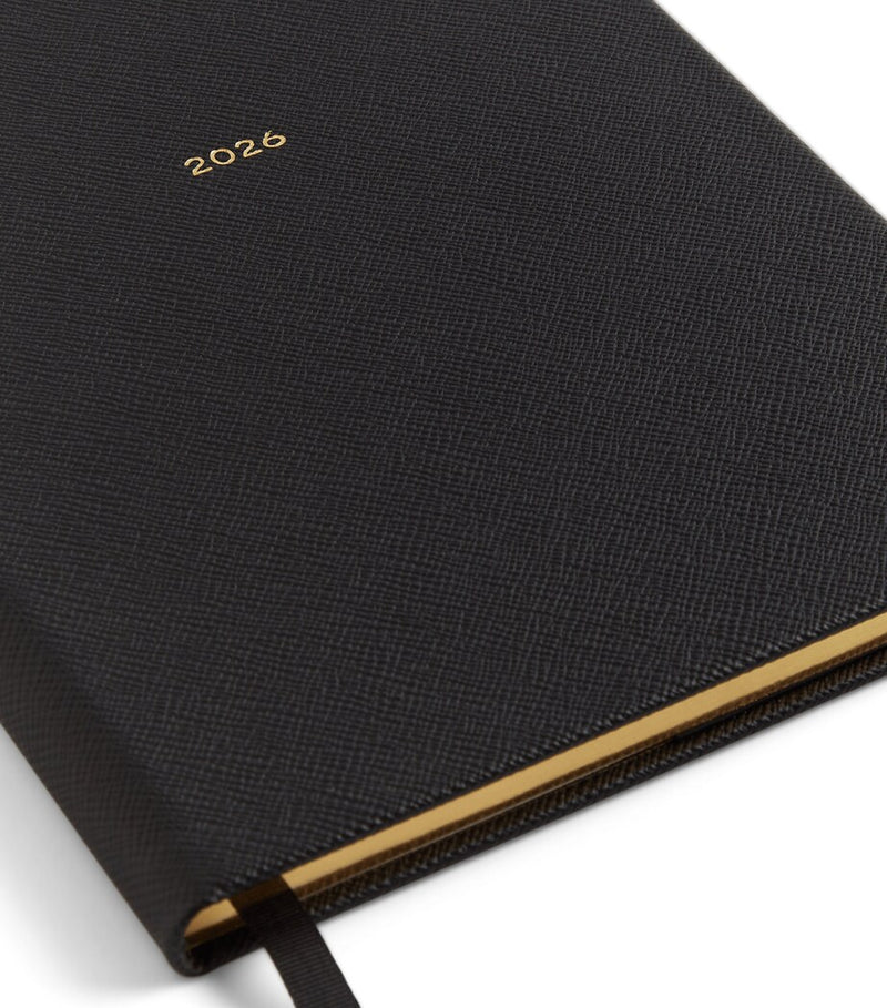 Smythson Panama leather Kings desk diary, 2026 planner (British brand)