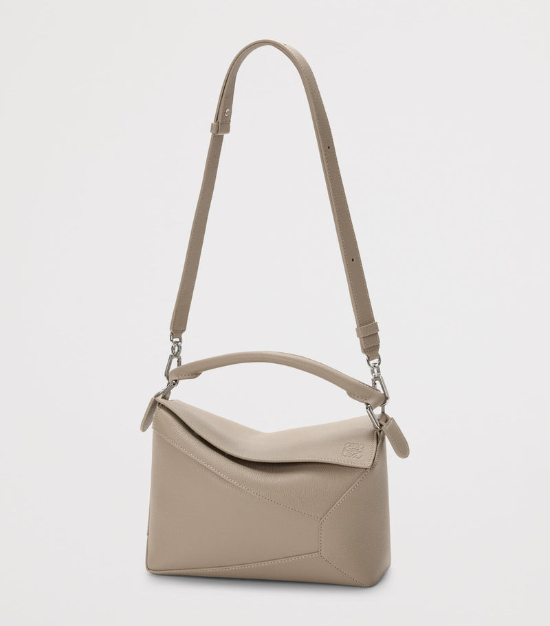 LOEWE small Puzzle top-handle calfskin leather bag (British brand)