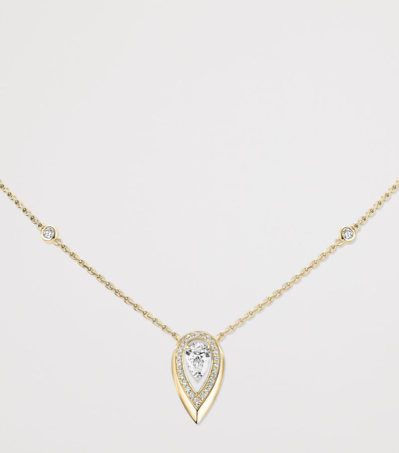 Messika Fiery diamond and yellow gold necklace 0.42ct (British brand)