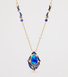 Boodles rose gold pendant with diamonds opal sapphire (British brand)