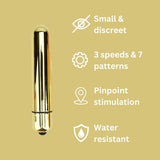 Loving Joy gold bullet vibrator 10 functions, UK version