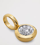 Monica Vinader gold vermeil solitaire charm with lab-grown diamond (British brand)