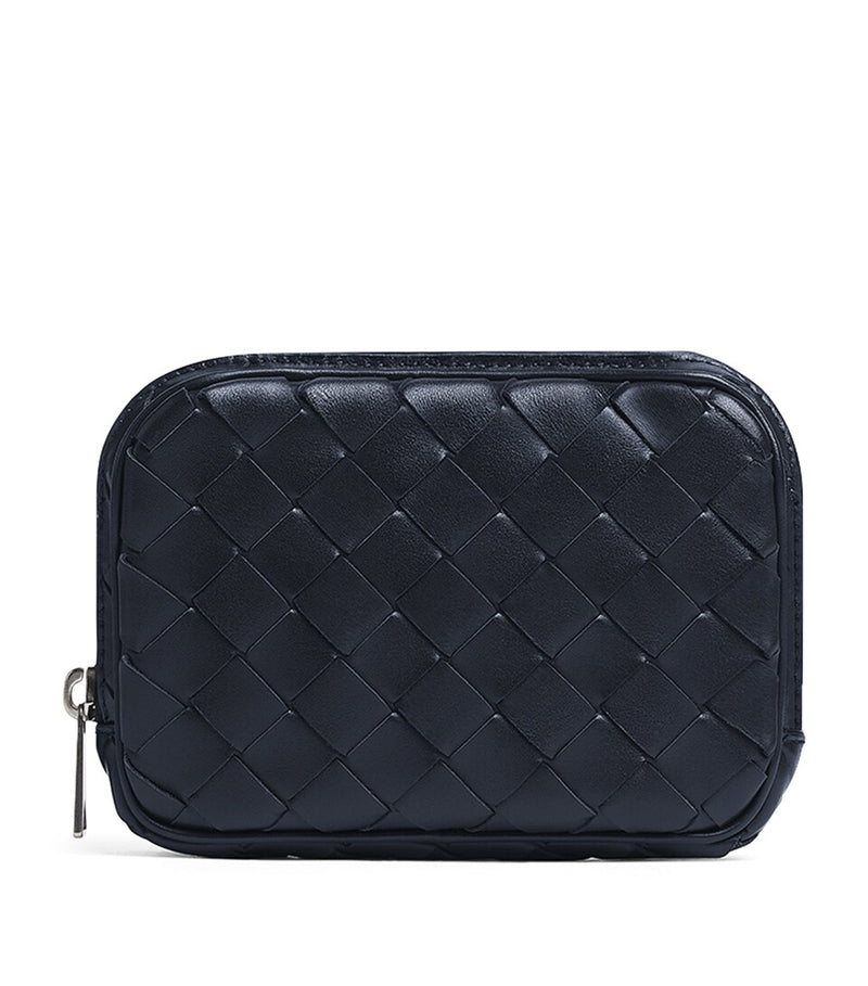 Soft Leather Organizer Pouch with Multiple Pockets, 19cm x 26cm x 3cm