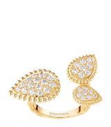 Harrods Boucheron Serpent Bohème Yellow Gold and Diamond Three Motifs Ring- Buy online at McGrocer