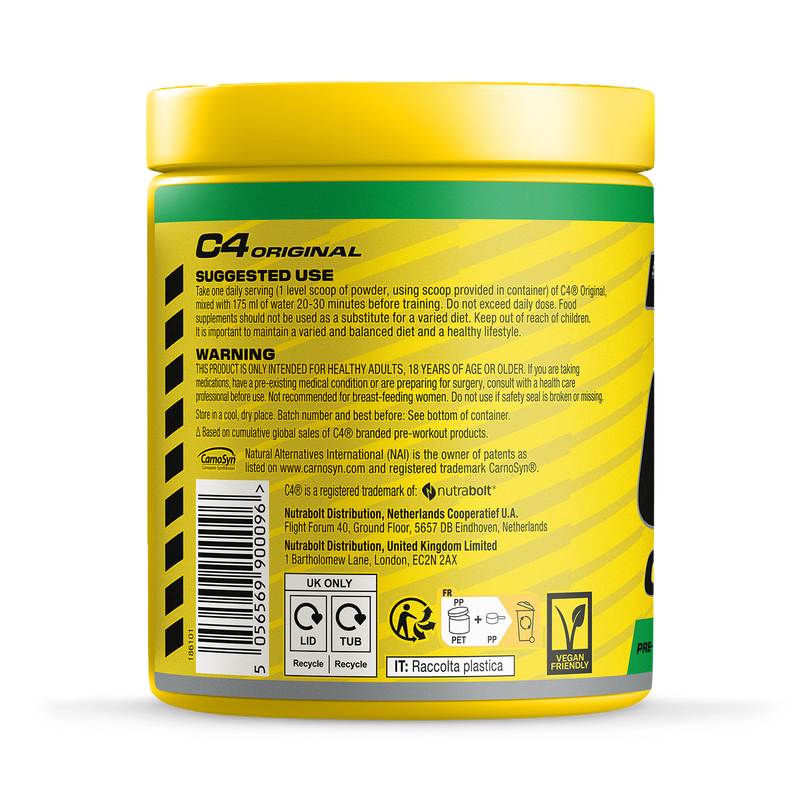 Cellucor C4 Original Pre-Workout Green Apple 180g - British product