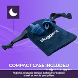 Pluggerz Silent Sleep premium earplugs for side sleepers, imported from the UK