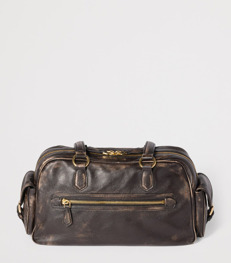 Miu Miu nappa leather top-handle bag with pockets, UK version