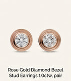 Cartier d'Amour rose gold diamond earrings, imported from the UK