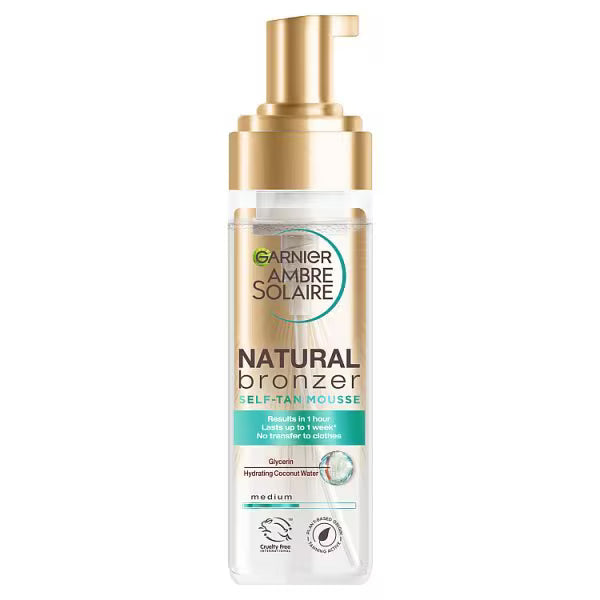 Garnier Ambre Solaire Natural Clear Self Tan Mousse 200ml, UK version
