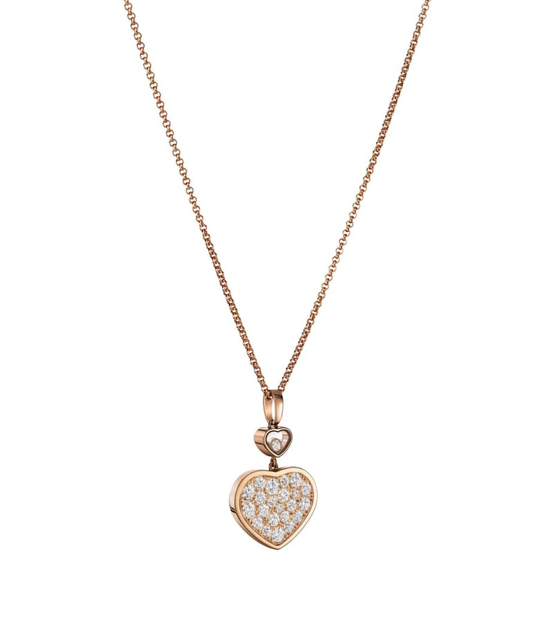 Chopard Happy Hearts pendant 18k rose gold with diamonds, UK version