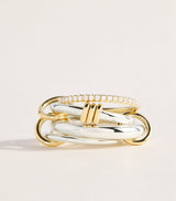 Harrods Spinelli Kilcollin Yellow Gold, Sterling Silver and Diamond Aries Ring- Buy online at McGrocer