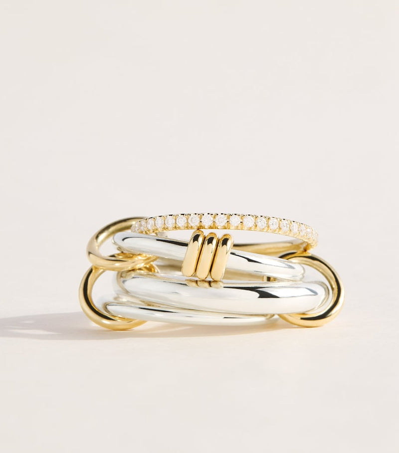 Spinelli Kilcollin Aries ring yellow gold sterling silver diamonds, UK version