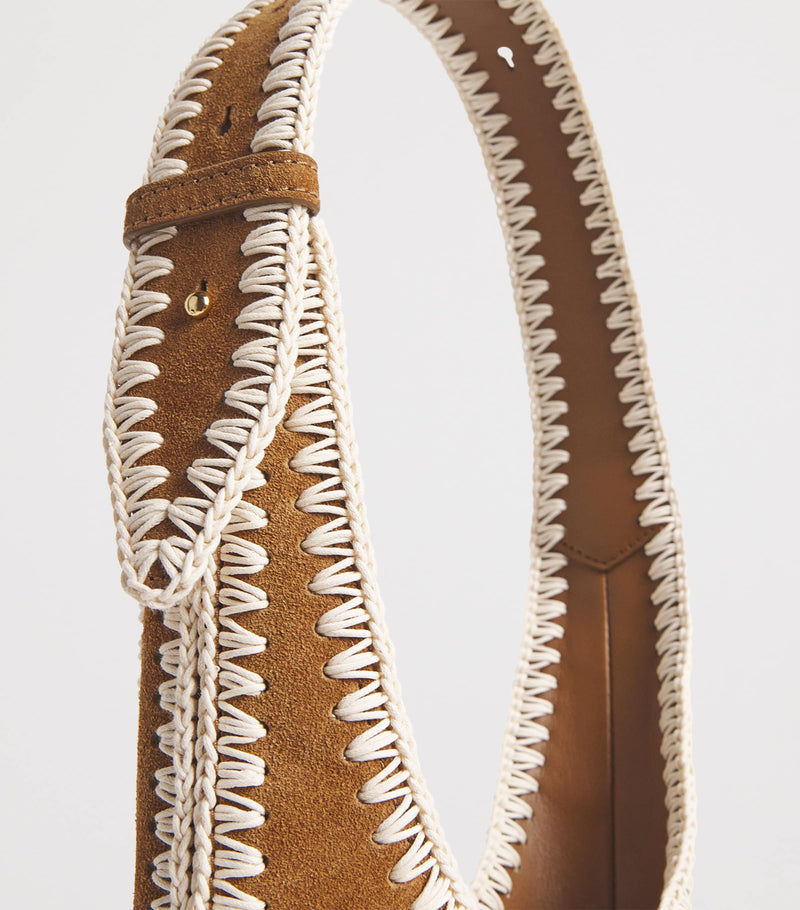Veronica Beard Loop shoulder bag in Italian suede, UK version