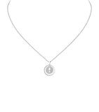 Messika Lucky Move white gold diamond necklace 0.24ct, imported from the UK