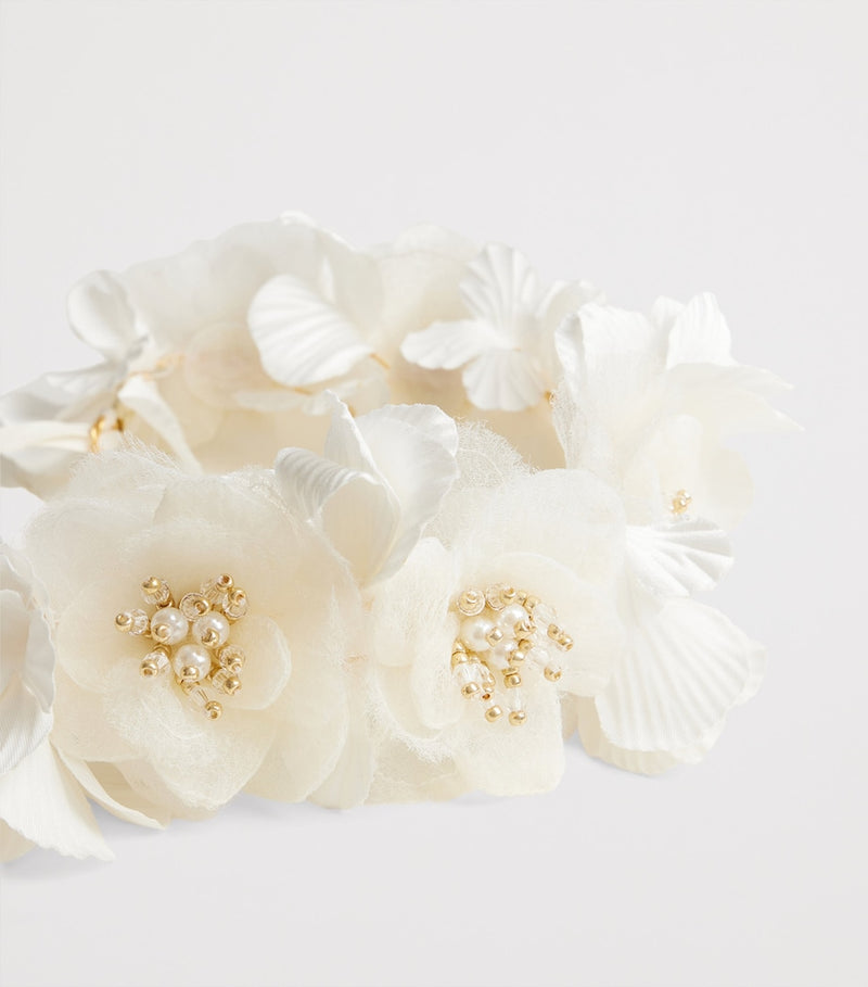 Bonpoint floral tie headband made from cotton - British product