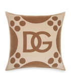 Dolce&Gabbana Casa Wool-Silk-Cashmere Logo Cushion 50cm x 50cm - British product