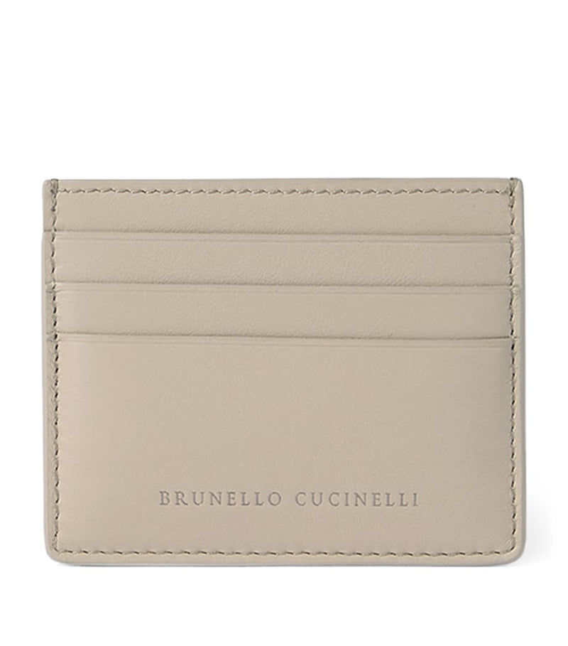 Brunello Cucinelli leather logo card holder 8.5x10cm, imported from the UK