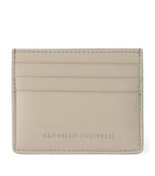 Brunello Cucinelli leather logo card holder 8.5x10cm, imported from the UK