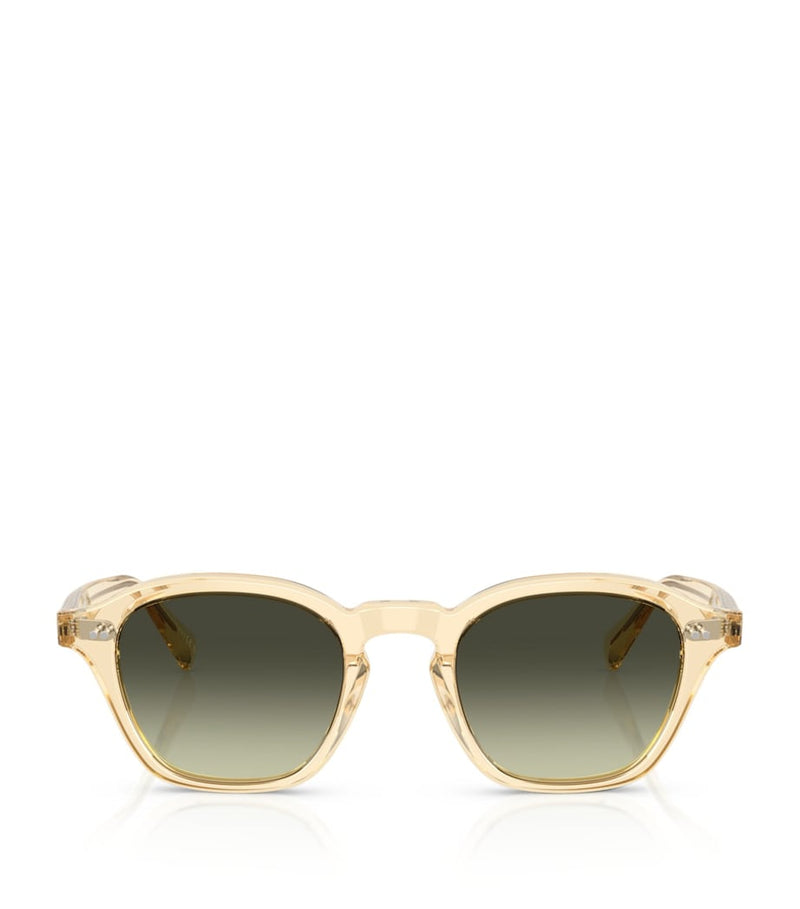 Oliver Peoples square Eyles sunglasses with mirrored lenses, imported from the UK